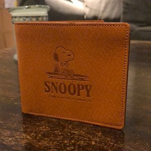 Snoopy man leather wallet